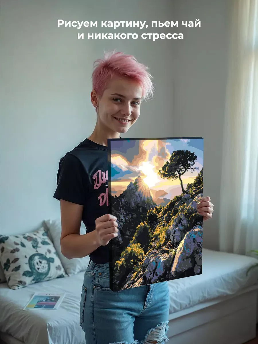 Картина по номерам Испания закат в горах на Майорке — картинка 6