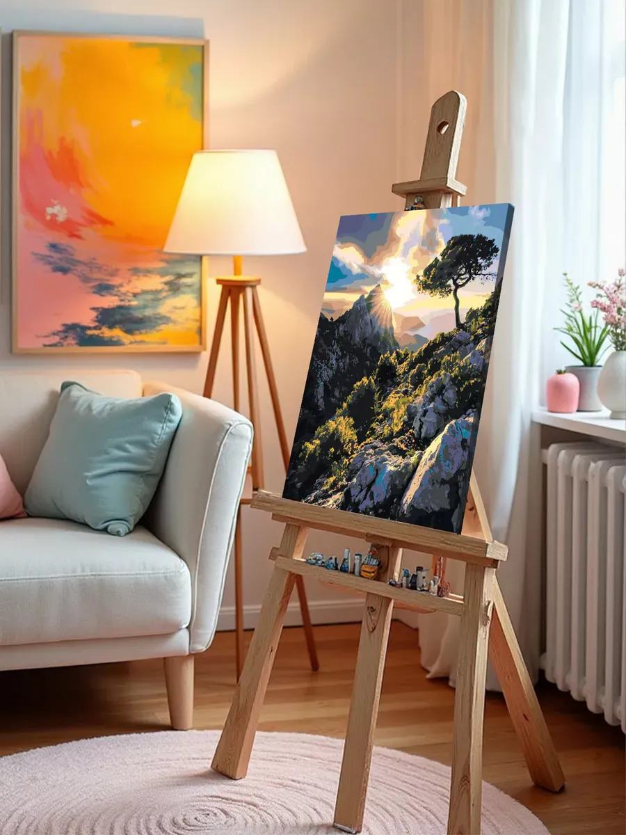 Картина по номерам Испания закат в горах на Майорке — картинка 9