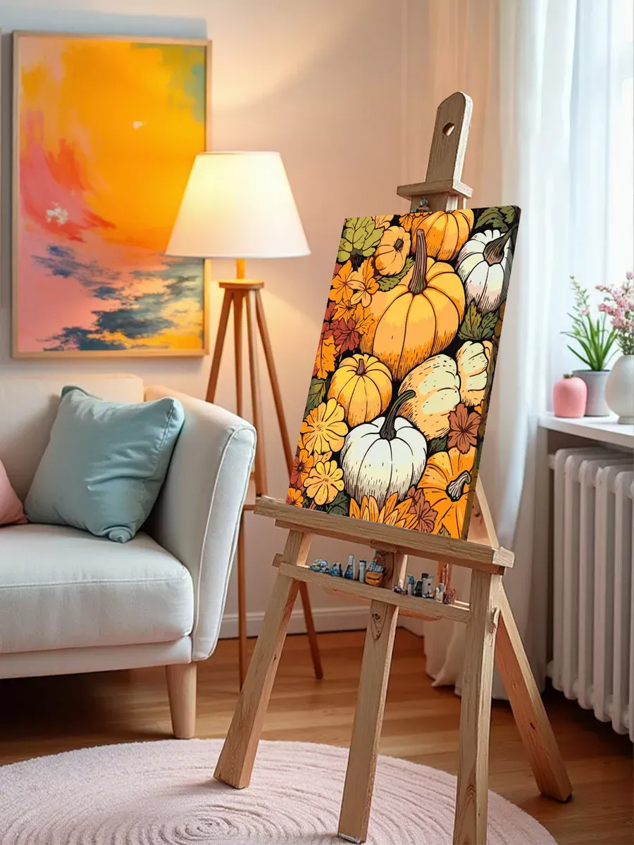 Картина по номерам Яркие осенние тыквы — картинка 10