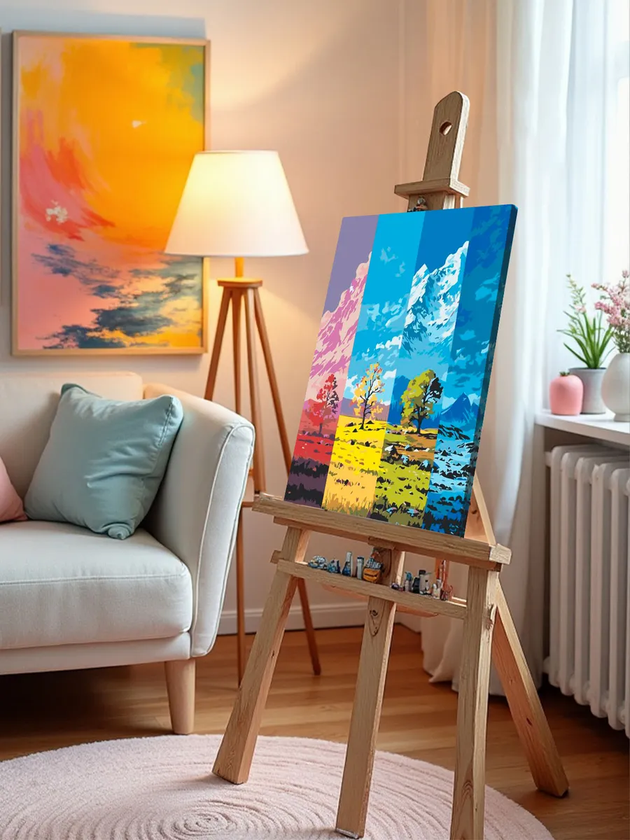 Картина по номерам Весна лето осень и зима Времена года — картинка 9