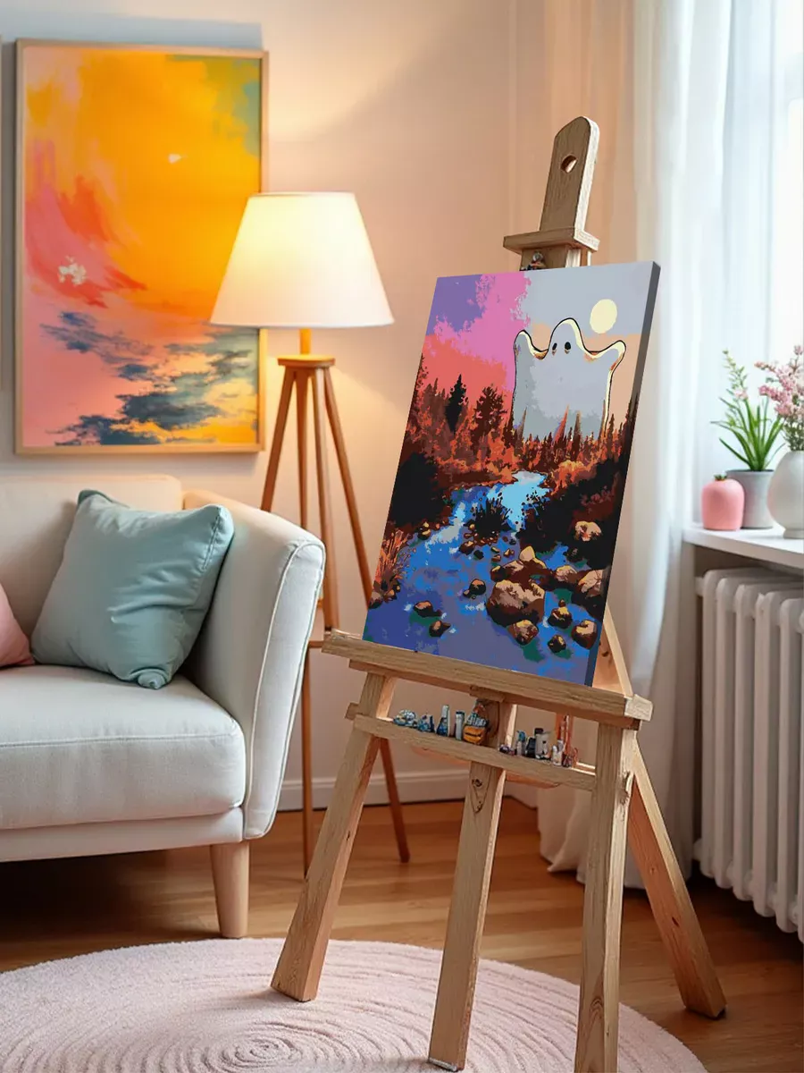 Картина по номерам Доброе привидение арт Хэллоуин — картинка 10