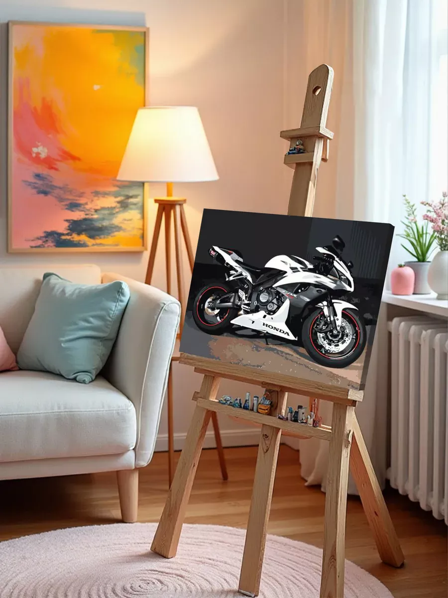 Картина по номерам «Honda Cbr 600Rr» — картинка 10