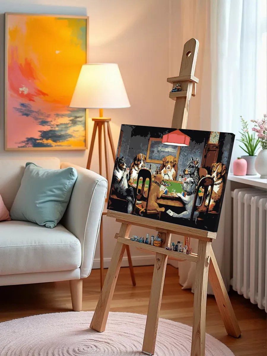 Картина по номерам «Собаки играют в покер» — картинка 10