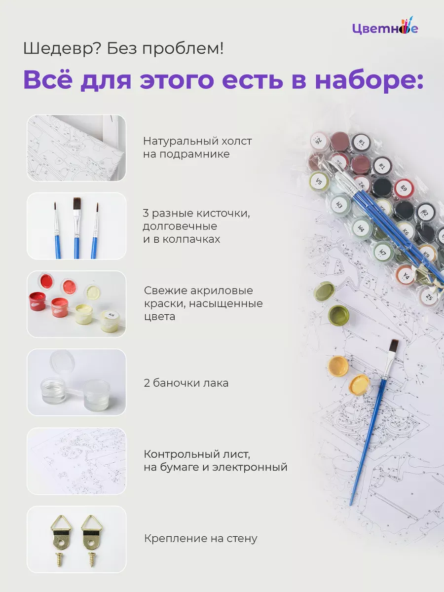 Картина по номерам «Буддизм: Будда в неоновых цветах» — картинка 4