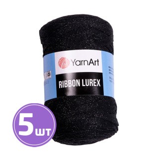 Пряжа YarnArt Ribbon Lurex (Риббон Люрекс) (722), черный, 5 шт. по 250 г