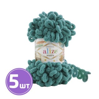 Пряжа ALIZE Puffy (847), малахит, 5 шт. по 100 г Пряжа ALIZE Puffy (847), малахит, 5 шт. по 100 г