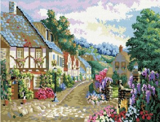Алмазная вышивка «Сельская улочка» Алмазная вышивка «Сельская улочка»