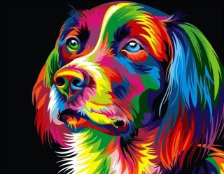 Картина по номерам «Яркий пес» Картина по номерам «Яркий пес»