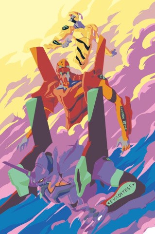 Картина по номерам «Evangelion Евангелион: Роботы Ева»