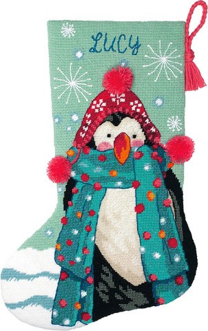 Набор для вышивания «Сапожок. Пушистый пингвин»