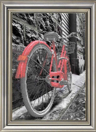 Рисунок на ткани «Велосипед»