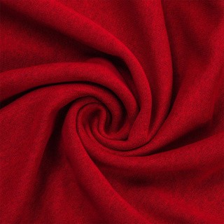 Ткань трикотаж Футер 3х нитка, начес, хлопок, 6 м, ширина 185 см, 320 г/м2, цвет: красный, TBY