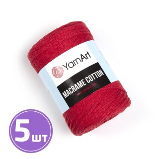 Пряжа YarnArt Macrame Cotton (773), кармин, 5 шт. по 250 г Пряжа YarnArt Macrame Cotton (773), кармин, 5 шт. по 250 г