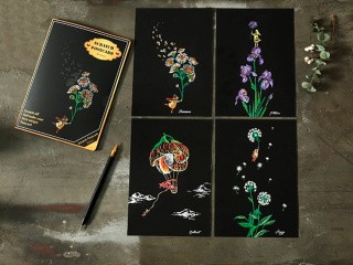Набор скретч-открыток «Flower» (цветные)