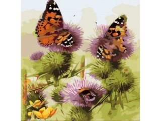 Открытка по номерам с декором «Летний привет»