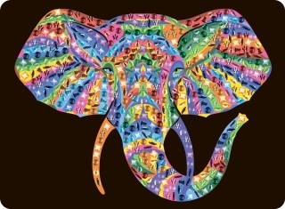 Набор для творчества «Мозаика. Слон», 19,5x26,5 см, Hobbius