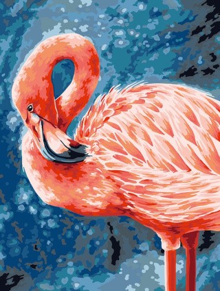 Картина по номерам «Изящный фламинго»
