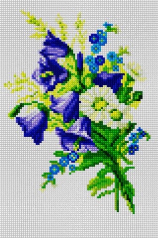 Алмазная вышивка «Колокольчики и ромашки» Алмазная вышивка «Колокольчики и ромашки»