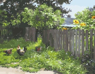 Картина по номерам «У бабушки в деревне» Картина по номерам «У бабушки в деревне»