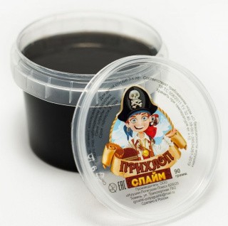 Слайм Прихлоп пират черный, 90 гр Слайм Прихлоп пират черный, 90 гр