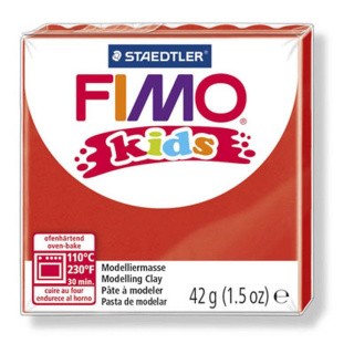 Полимерная глина FIMO Kids, цвет: красный, 42 г Полимерная глина FIMO Kids, цвет: красный, 42 г