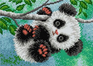 Алмазная вышивка «Маленькая панда» (на магнитной основе)
