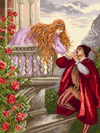Рисунок на ткани «Признание Ромео»