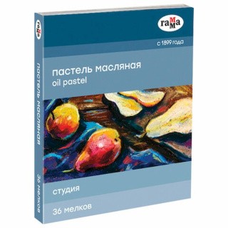 Пастель масляная «Студия», 36 цв., круглое сечение, Gamma