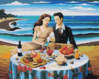 Картина по номерам «Море: Романтический ужин на берегу»