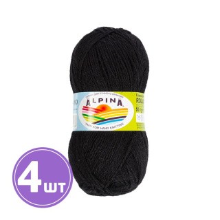 Пряжа Alpina ROLAND (21), черный, 4 шт. по 50 г Пряжа Alpina ROLAND (21), черный, 4 шт. по 50 г
