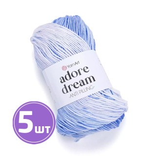 Пряжа YarnArt Adore Dream (1067), сине-белый, 5 шт. по 100 г