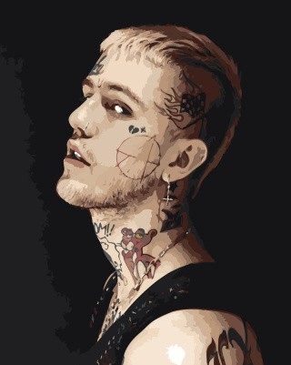 Картина по номерам «Рэпер Лил Пип Lil Peep: портрет, тату» Картина по номерам «Рэпер Лил Пип Lil Peep: портрет, тату»