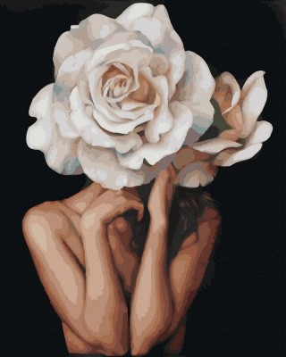 Картина по номерам «Грусть розы»