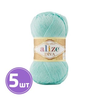 Пряжа ALIZE Diva Silk effekt (669), вода, 5 шт. по 100 г Пряжа ALIZE Diva Silk effekt (669), вода, 5 шт. по 100 г