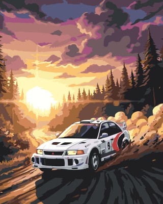 Картина по номерам Машина Mitsubishi Митсубиси лансер 6