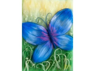 Картина шерстью «Бабочка»