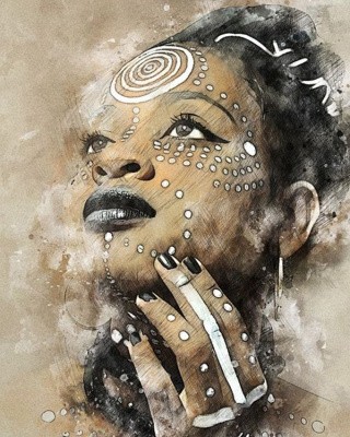 Картина по номерам «Африканская девушка» Картина по номерам «Африканская девушка»