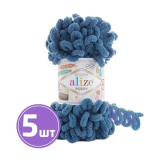 Пряжа ALIZE Puffy (637), джинс, 5 шт. по 100 г Пряжа ALIZE Puffy (637), джинс, 5 шт. по 100 г