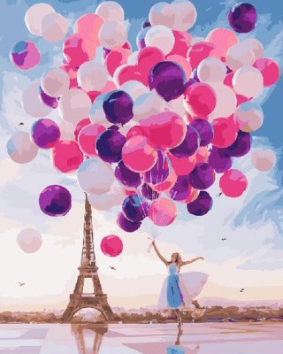 Картина по номерам «Разноцветные шары»