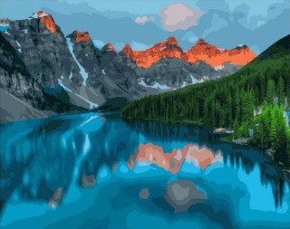 Картина по номерам «Озеро Морейн»