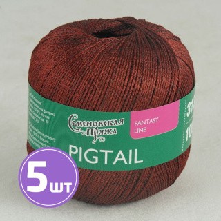 Пряжа Семеновская Pigtail (677), черный-терракот 5 шт. по 100 г Пряжа Семеновская Pigtail (677), черный-терракот 5 шт. по 100 г
