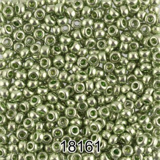 Бисер Чехия круглый 6 10/0, 2,3 мм, 500 г, цвет: 18161 светло-салатовый металлик