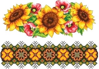 Рисунок на ткани «Цветочный узор»