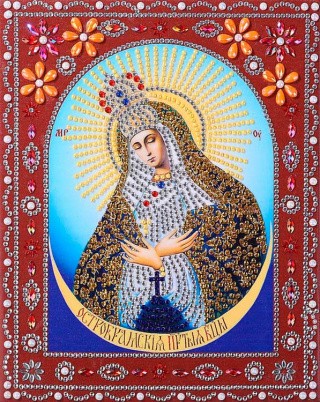 Алмазная вышивка 5D «Пресвятая Богородица Остробрамская»