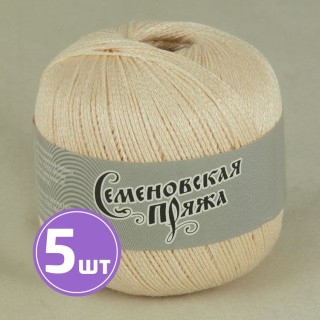 Пряжа Семеновская пряжа Mone (34906), светло-бежевый+В_х1, 5 шт. по 100 г Пряжа Семеновская пряжа Mone (34906), светло-бежевый+В_х1, 5 шт. по 100 г