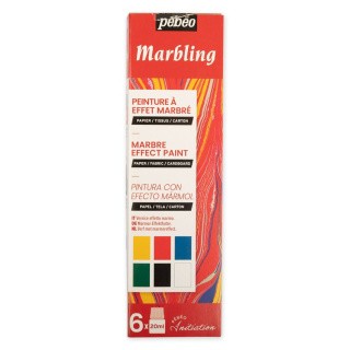 Набор красок Pebeo Marbling «Открытие» для техники Эбру, 6 цветов