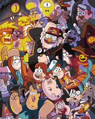 Картина по номерам «Gravity Falls Гравити Фолз: Персонажи 2»