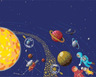 Картина по номерам «Солнечная система»