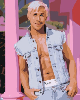 Картина по номерам «Барби: Кен Райан Гослинг»