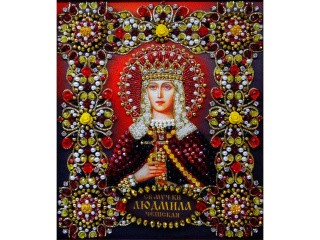 Набор вышивки хрустальными камнями «Святая Людмила»